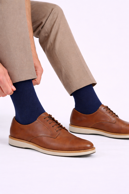 Navy crew socks