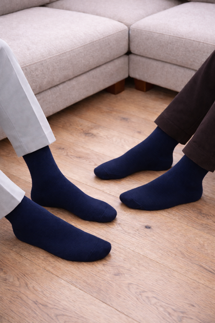 Navy crew socks